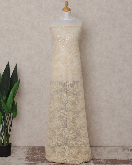 Golden Champagne Sequin Tulle Fabric 140cm | Regal Fabrics