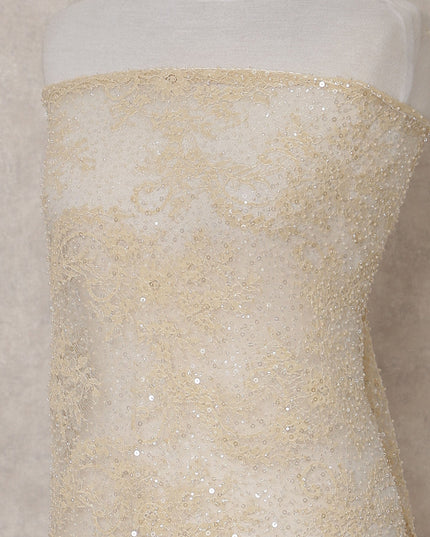 Golden Champagne Sequin Tulle Fabric 140cm | Regal Fabrics