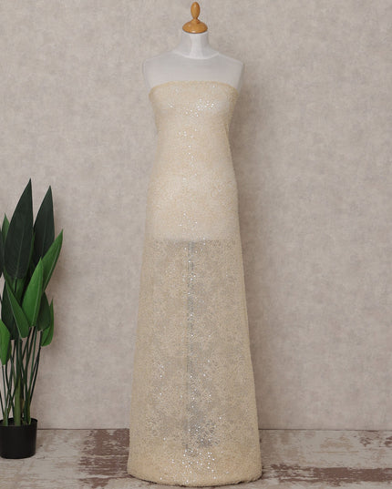 Champagne Ivory Sequin Tulle Fabric 140cm | Regal Fabrics