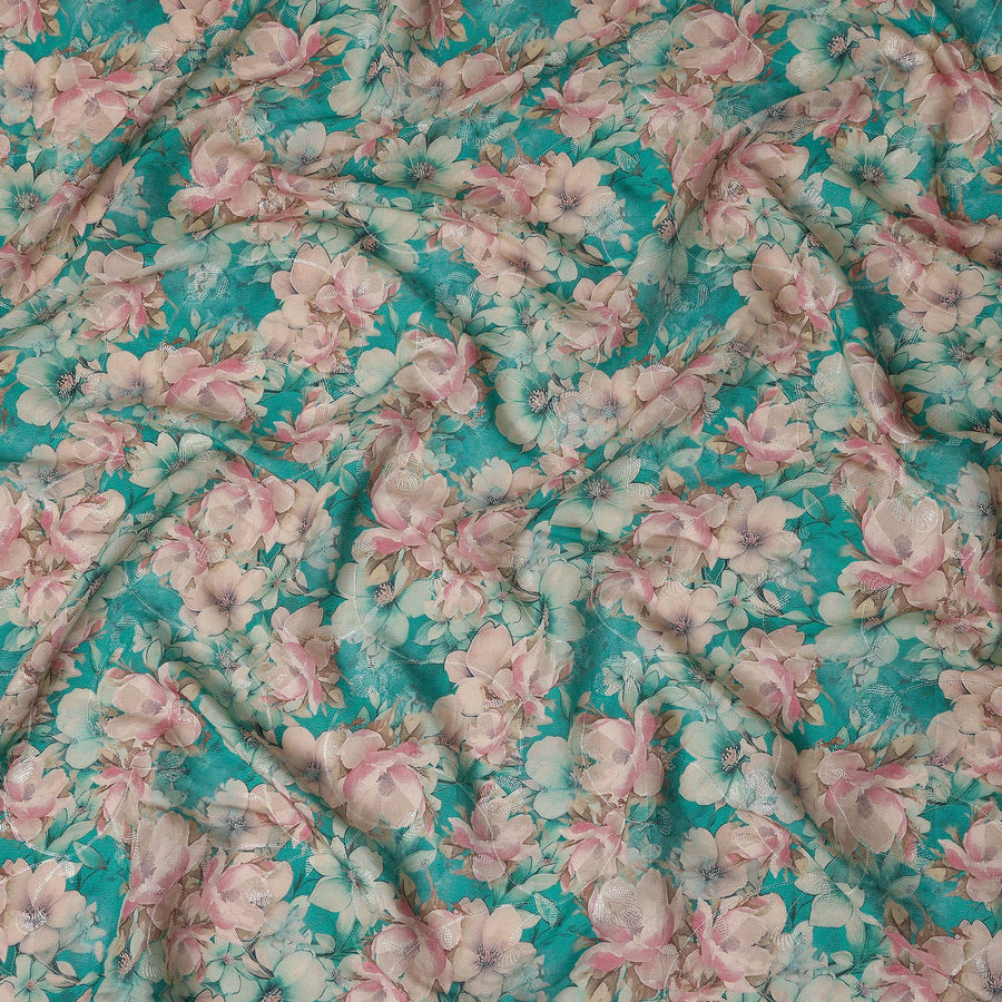 Deep Teal Viscose Crepe Fabric 110cm | Regal Fabrics
