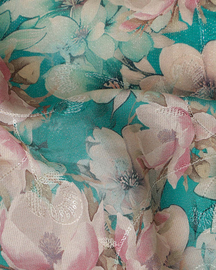 Deep Teal Viscose Crepe Fabric 110cm | Regal Fabrics