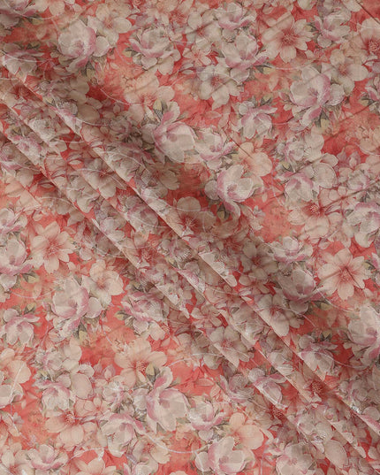 Coral Blush Viscose Crepe Fabric 110cm | Regal Fabrics