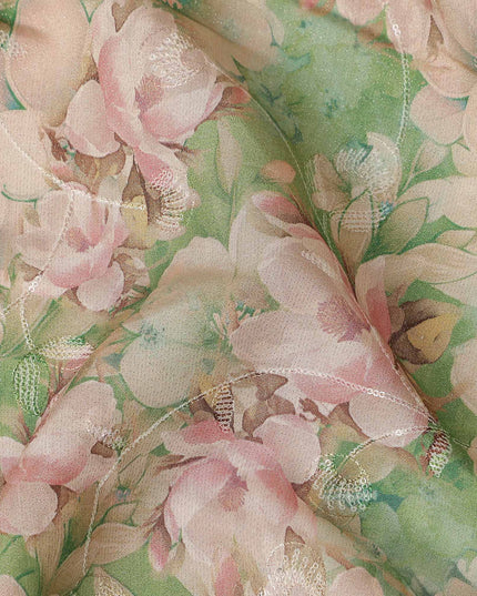 Sage Green Viscose Crepe Fabric 110cm | Regal Fabrics