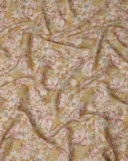 Golden Mustard Viscose Crepe Fabric 110cm | Regal Fabrics