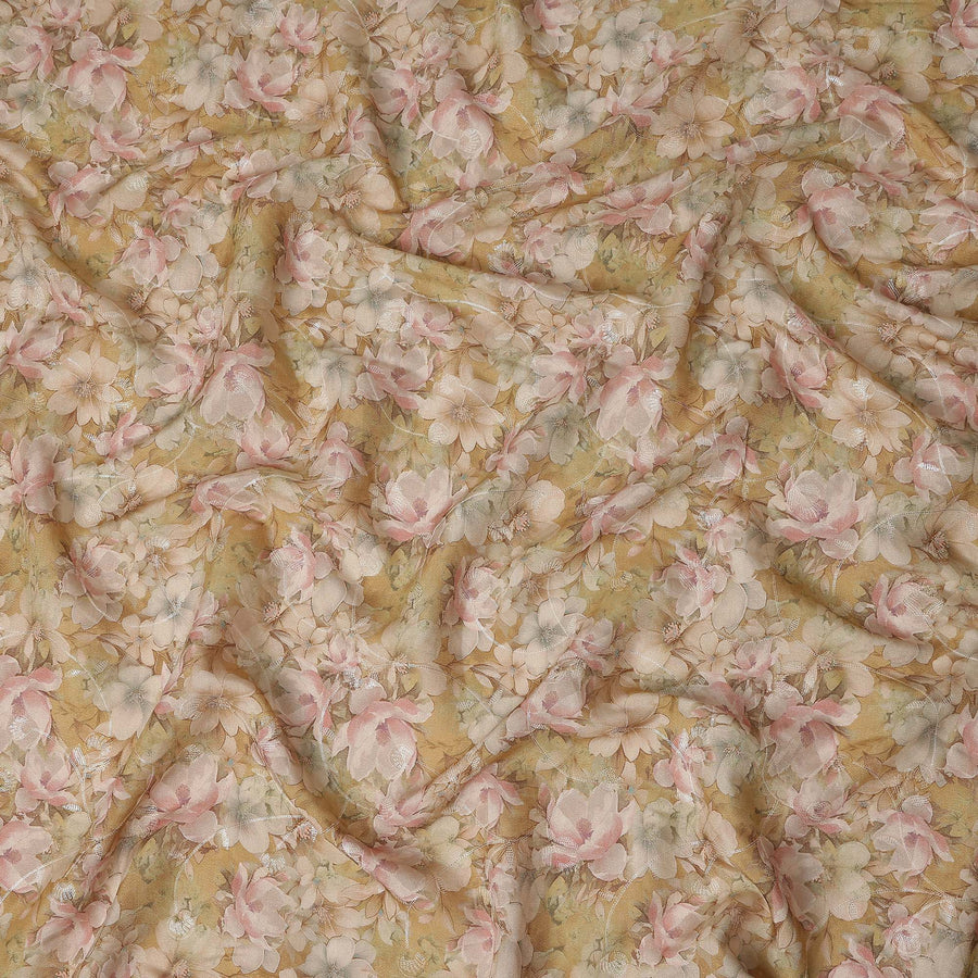 Golden Mustard Viscose Crepe Fabric 110cm | Regal Fabrics