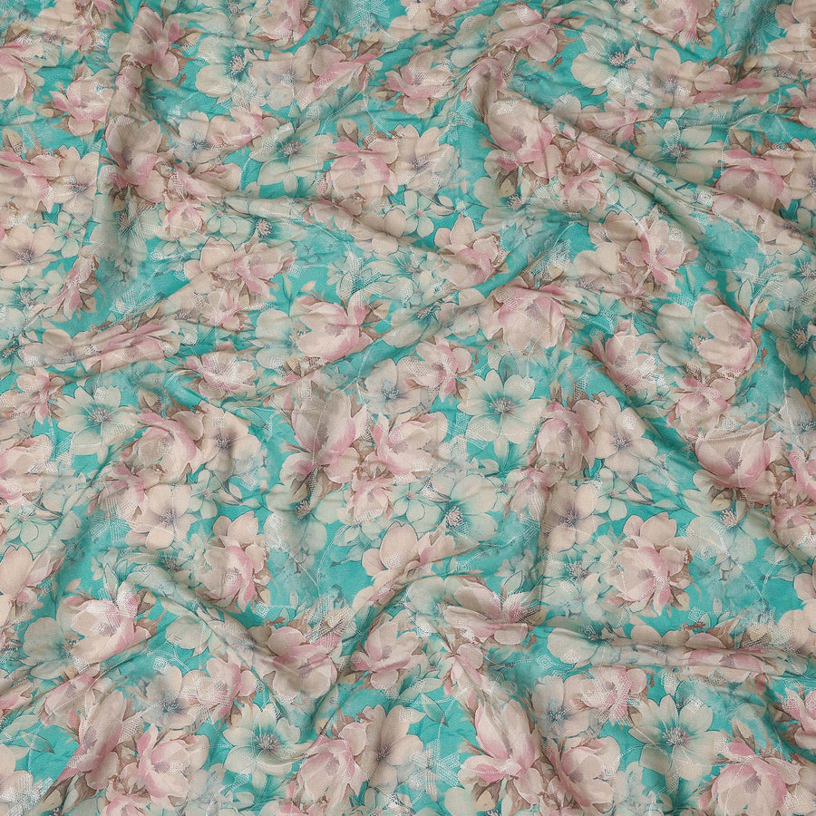Turquoise Teal Viscose Crepe Fabric 110cm | Regal Fabrics
