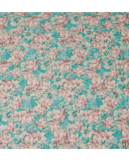 Turquoise Teal Viscose Crepe Fabric 110cm | Regal Fabrics
