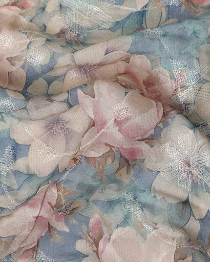 Dusty Blue Viscose Crepe Fabric 110cm | Regal Fabrics
