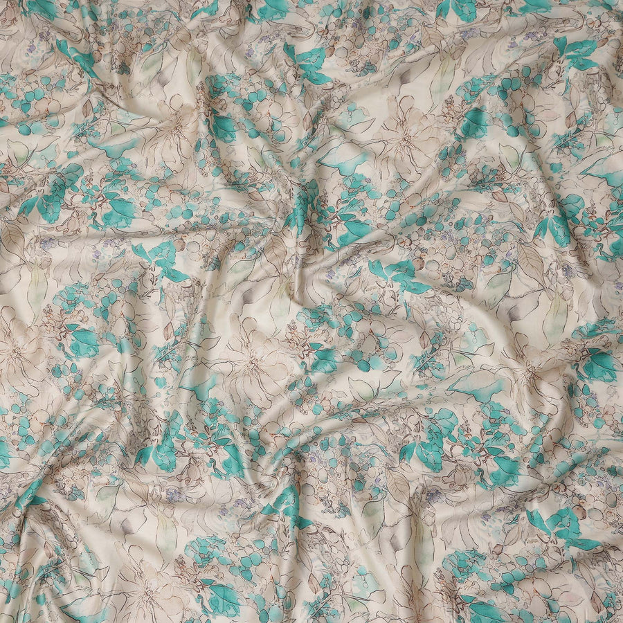 Teal Green Cotton Satin Fabric 110cm | Regal Fabrics