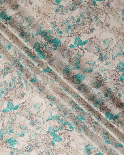 Teal Green Cotton Satin Fabric 110cm | Regal Fabrics