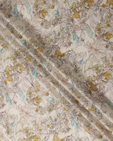 Golden Ivory Cotton Satin Fabric 110cm | Regal Fabrics