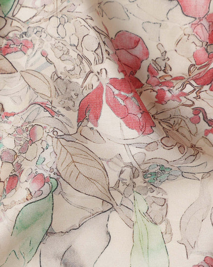 Coral Red Cotton Satin Fabric 110cm | Regal Fabrics