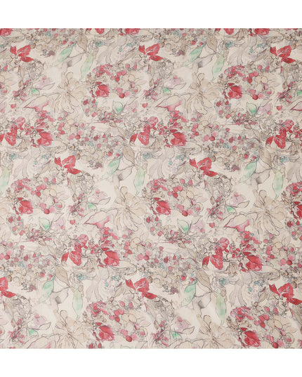 Coral Red Cotton Satin Fabric 110cm | Regal Fabrics