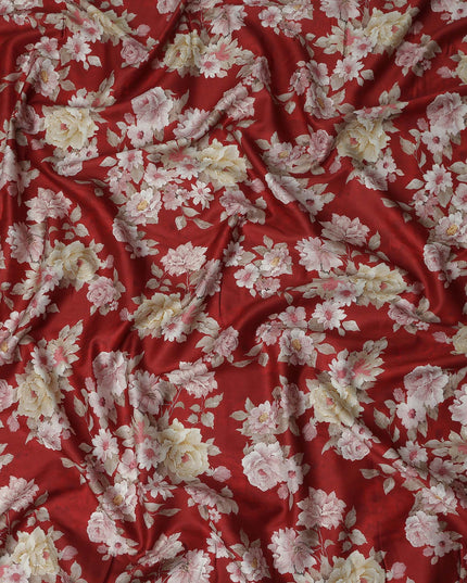 Brick Red Cotton Satin Fabric 110cm | Regal Fabrics