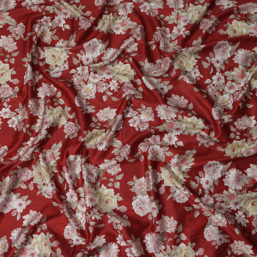 Brick Red Cotton Satin Fabric 110cm | Regal Fabrics