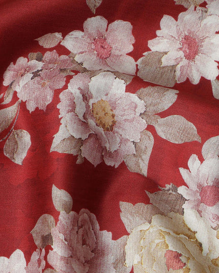 Brick Red Cotton Satin Fabric 110cm | Regal Fabrics