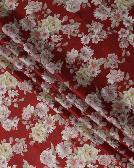 Brick Red Cotton Satin Fabric 110cm | Regal Fabrics
