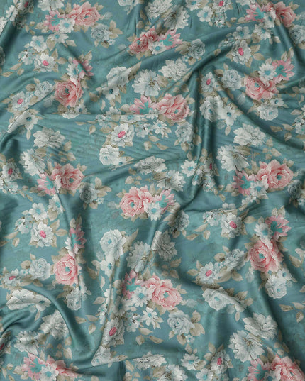 Dusty Teal Cotton Satin Fabric 110cm | Regal Fabrics