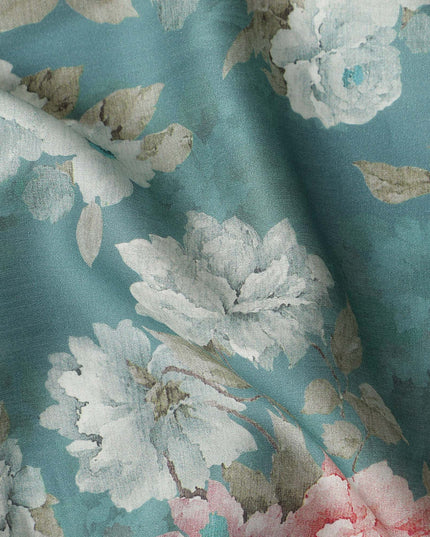 Dusty Teal Cotton Satin Fabric 110cm | Regal Fabrics