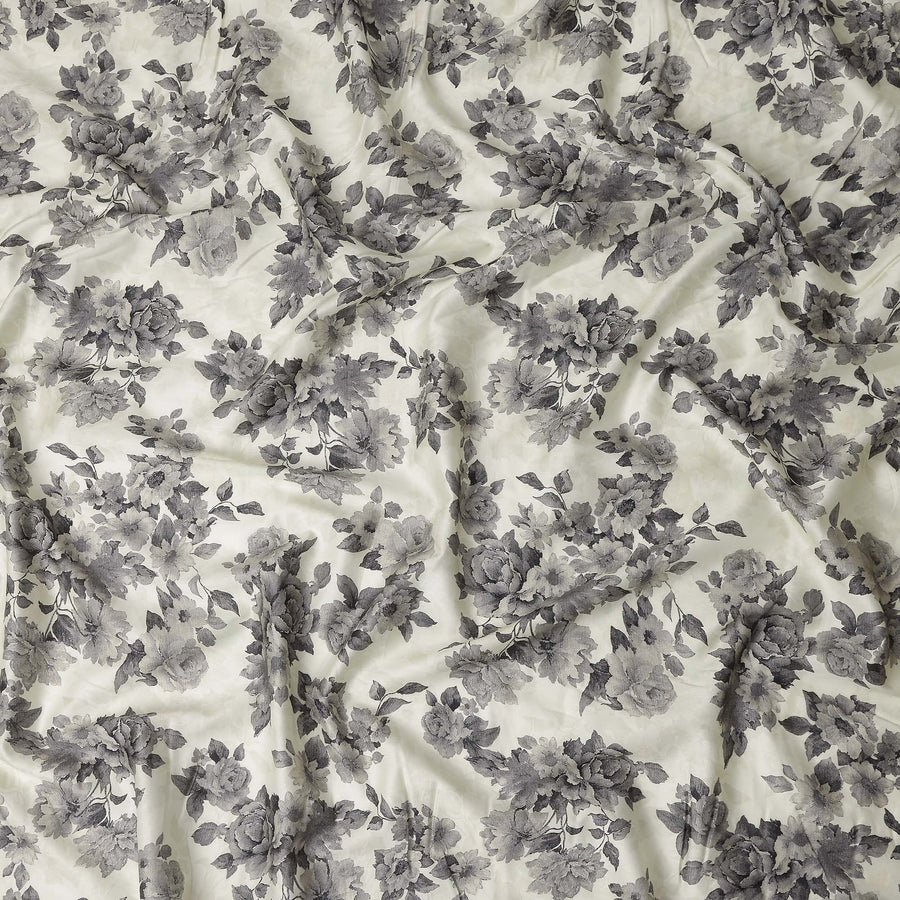 Charcoal Grey Cotton Satin Fabric 110cm | Regal Fabrics
