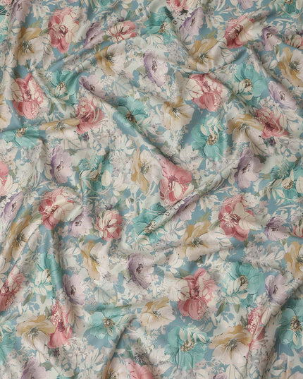 Teal Blue Cotton Satin Fabric 110cm | Regal Fabrics