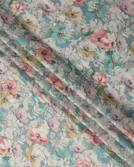 Teal Blue Cotton Satin Fabric 110cm | Regal Fabrics