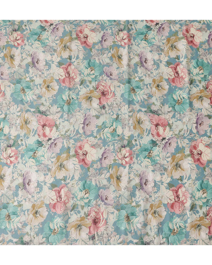 Teal Blue Cotton Satin Fabric 110cm | Regal Fabrics