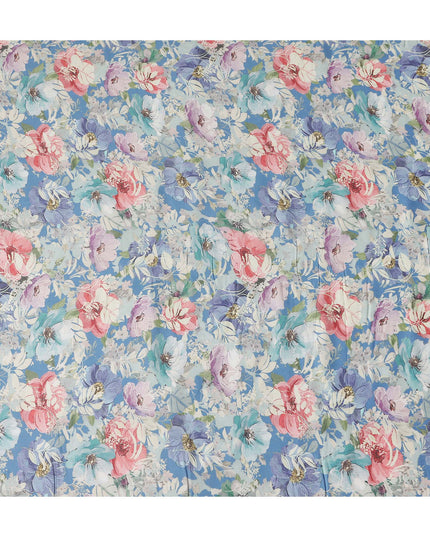 Sky Blue Cotton Satin Fabric 110cm | Regal Fabrics