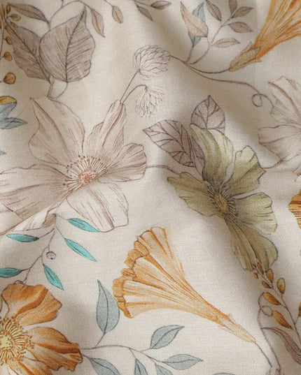 Burnt Orange Cotton Satin Fabric 110cm | Regal Fabrics