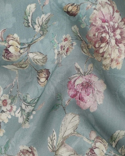 Dusty Blue Viscose Crepe Fabric 110cm | Regal Fabrics