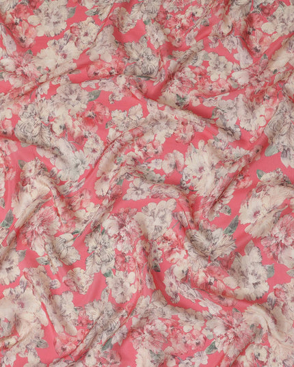 Coral Pink Viscose Crepe Fabric 110cm | Regal Fabrics