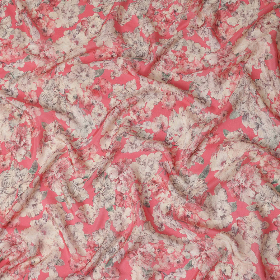 Coral Pink Viscose Crepe Fabric 110cm | Regal Fabrics