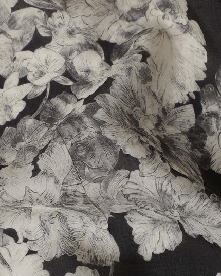 Charcoal Black Viscose Crepe Fabric 110cm | Regal Fabrics