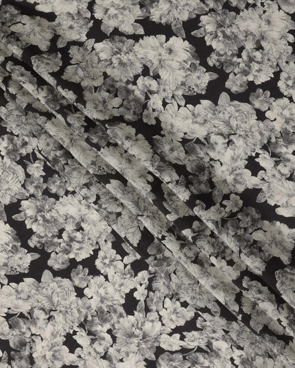 Charcoal Black Viscose Crepe Fabric 110cm | Regal Fabrics