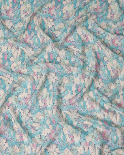 Turquoise Teal Viscose Crepe Fabric 110cm | Regal Fabrics