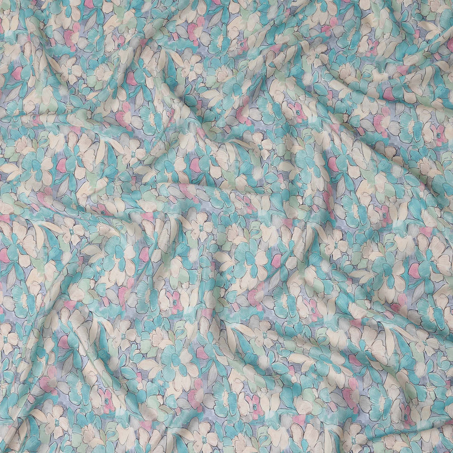 Turquoise Teal Viscose Crepe Fabric 110cm | Regal Fabrics