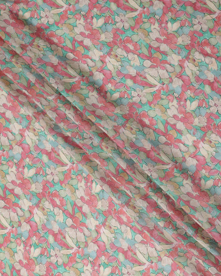 Coral Pink Viscose Crepe Fabric 110cm | Regal Fabrics