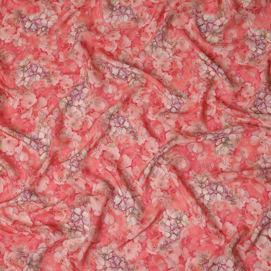 Salmon Coral Viscose Crepe Fabric 110cm | Regal Fabrics