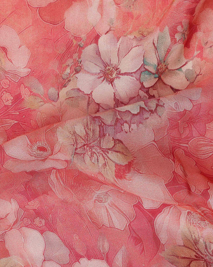 Salmon Coral Viscose Crepe Fabric 110cm | Regal Fabrics