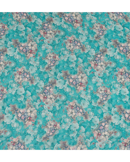 Turquoise Teal Viscose Crepe Fabric 110cm | Regal Fabrics