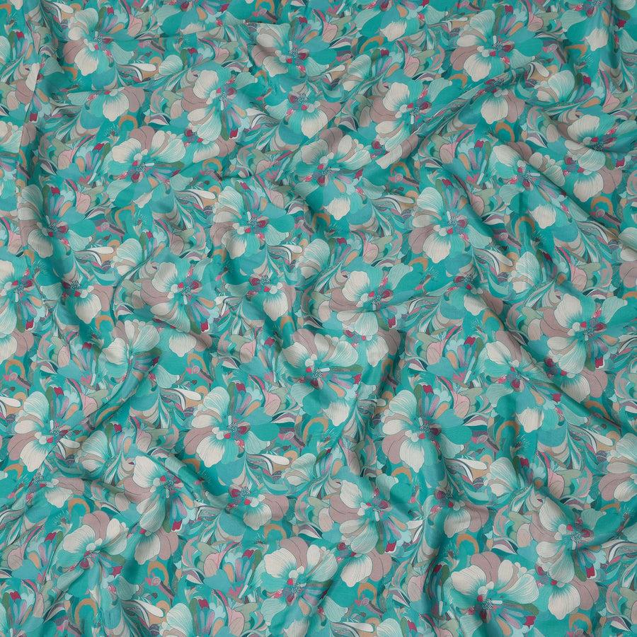 Teal Green Viscose Crepe Fabric 110cm | Regal Fabrics