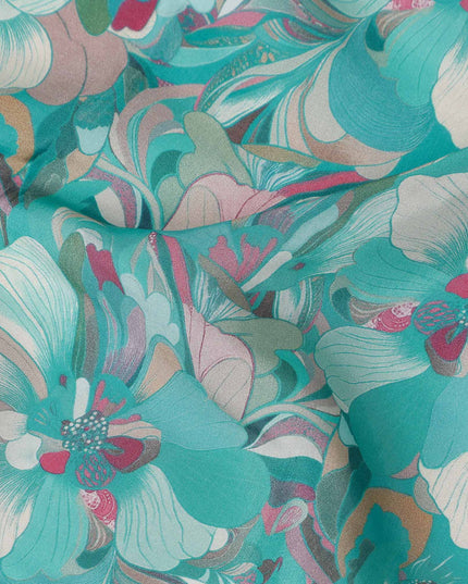 Teal Green Viscose Crepe Fabric 110cm | Regal Fabrics