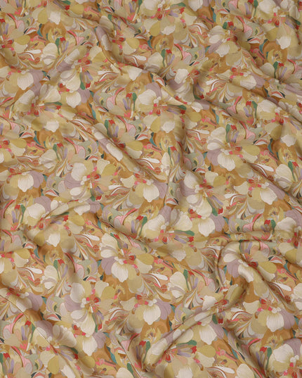 Golden Multicolor Viscose Crepe Fabric 110cm | Regal Fabrics