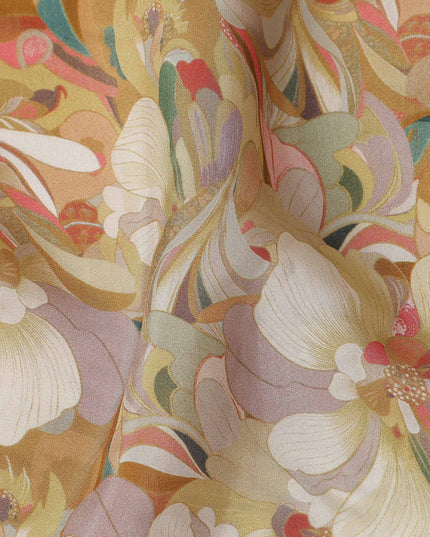 Golden Multicolor Viscose Crepe Fabric 110cm | Regal Fabrics