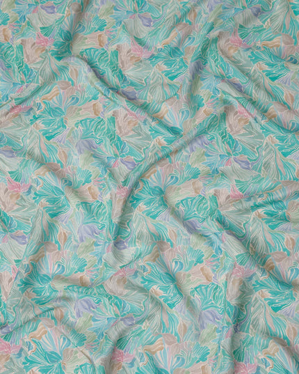 Turquoise Teal Viscose Crepe Fabric 110cm | Regal Fabrics