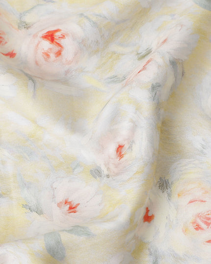 Butter Yellow Cotton Satin Fabric 110cm