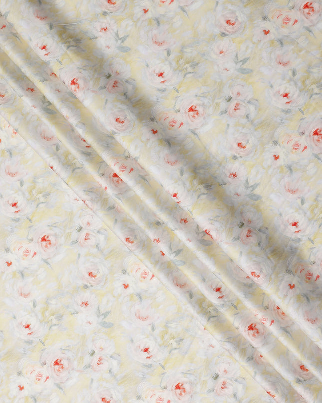 Butter Yellow Cotton Satin Fabric 110cm