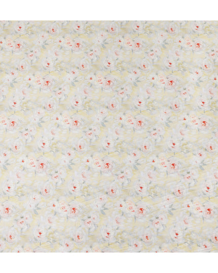 Butter Yellow Cotton Satin Fabric 110cm