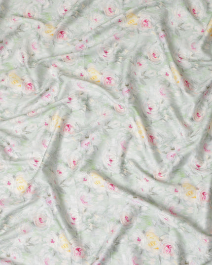 Sage Green Cotton Satin Fabric 110cm