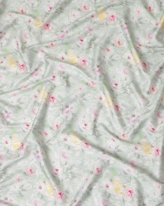 Sage Green Cotton Satin Fabric 110cm